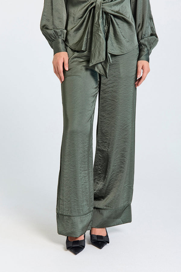 Freequent FQDove Satin Wide Leg Pants 207105